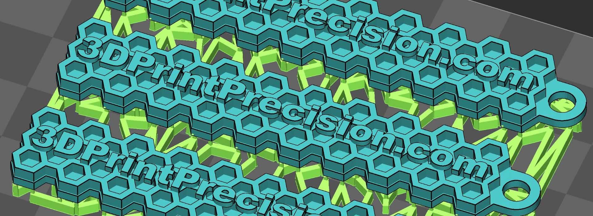 A complex 3D logo for 3D Print Precision demonstrating the intricate shapes that can be accurately and reliably created by the company's 3D printing service. A complex 3D logo for 3D Print Precision demonstrating the intricate shapes that can be accurately and reliably created by the company's 3D printing service.