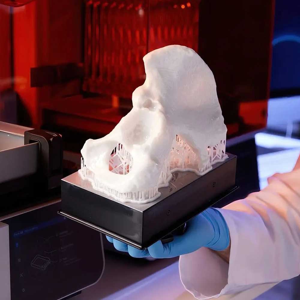 Prototype 3D printed with Formlabs White Resin V5, offering a smooth, matte finish and high precision, perfect for creating detailed models and product prototypes.